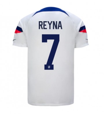 United States Giovanni Reyna #7 Replica Home Stadium Shirt World Cup 2022 Short Sleeve